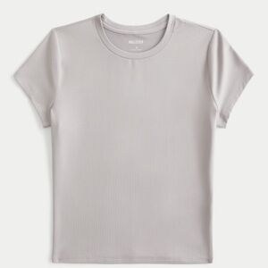 Hollister Women's Taupe Short Sleeve Tee